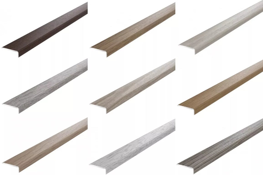 Self Adhesive Floor Trim Wood Effect & Anodised 25 MM x 10 MM - 1 M & 2 M Length Edge Strip