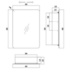 Helsinki 1 Door Non Illuminated Mirror Cabinet - 660mm x 460mm