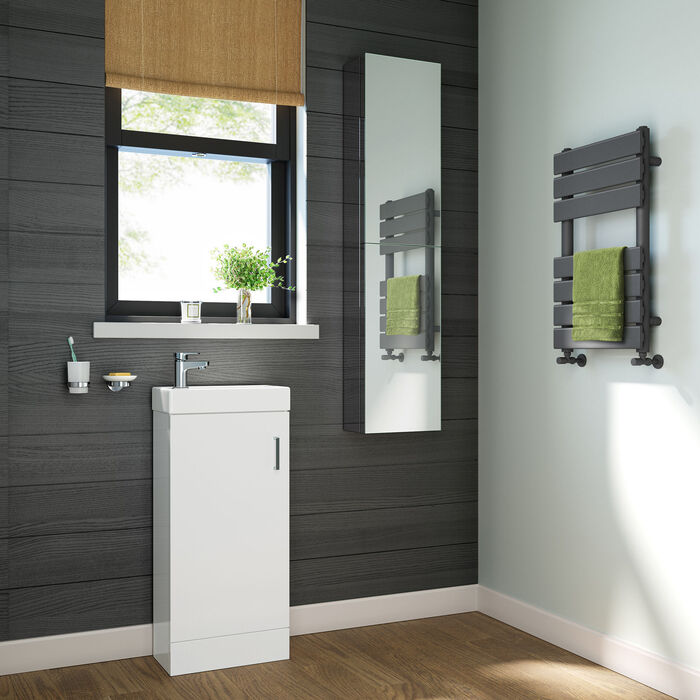 Bergen 2 Door Non Illuminated Tall Mirror Cabinet - 1300mm x 300mm