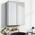 Lunar 1 Door Rectangular Illuminated Mirror Cabinet - 600mm x 450mm
