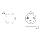 Luna Round LED Illuminated Mirror - 500mm
