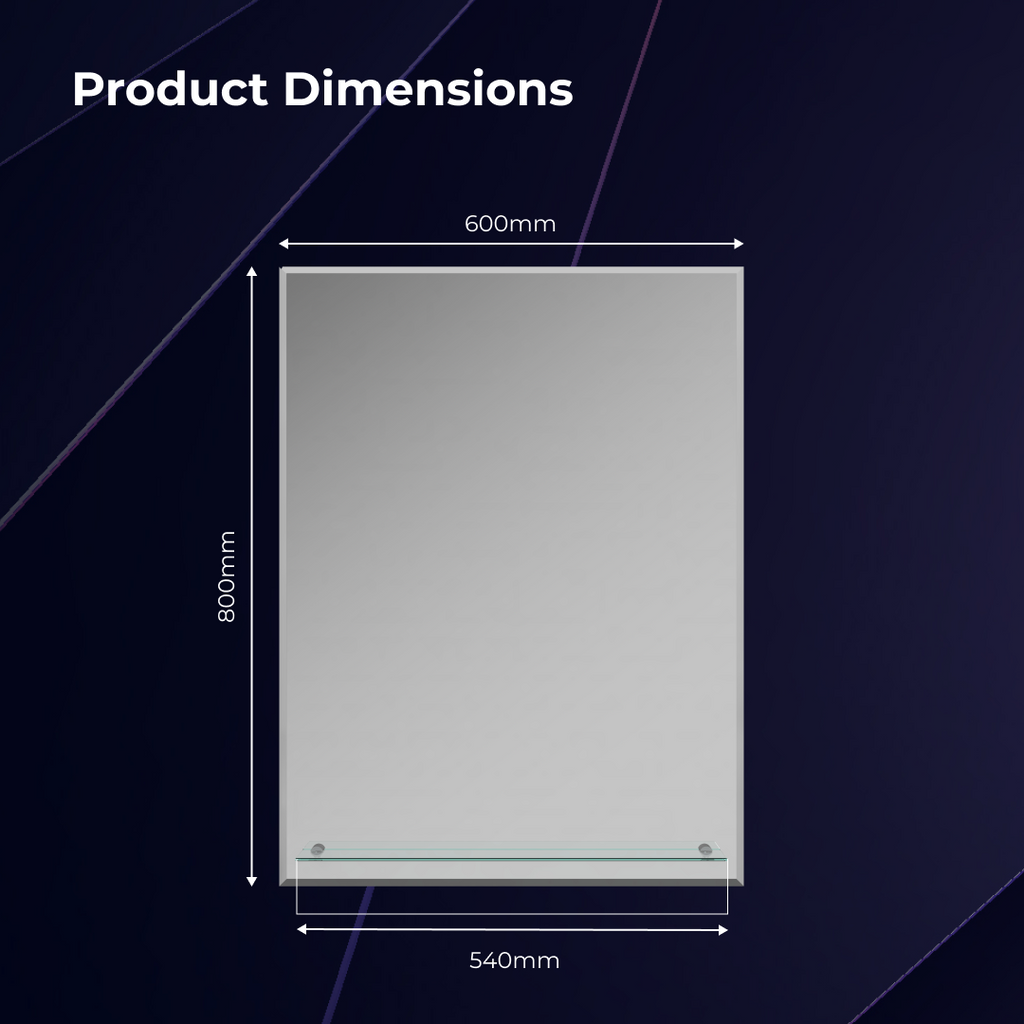 Aria Frameless Designer Non Illuminated Mirror