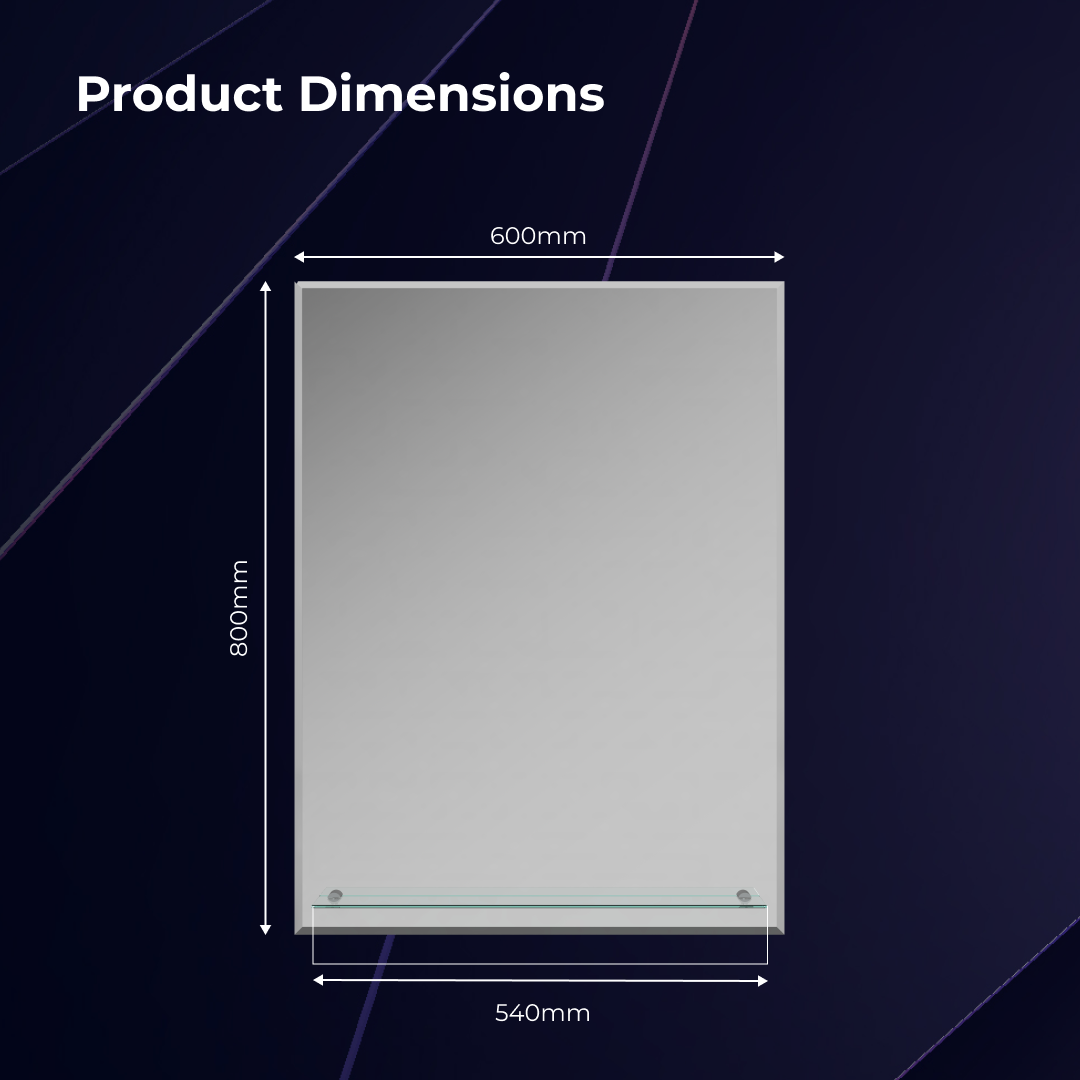 Aria Frameless Designer Non Illuminated Mirror