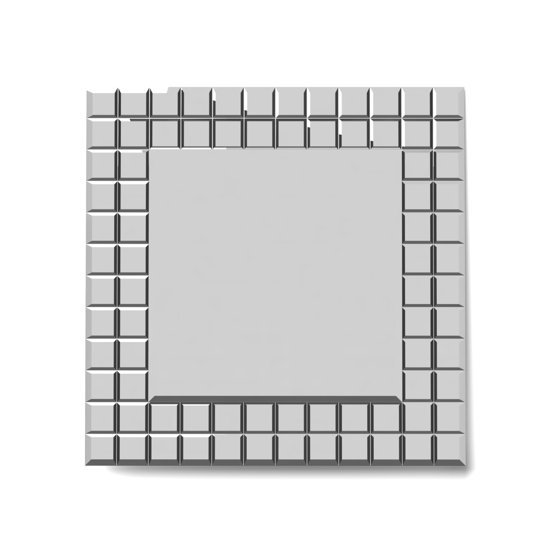 Milan Frameless Designer Non Illumonated Mirror - 600mm x 600mm