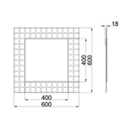 Milan Frameless Designer Non Illumonated Mirror - 600mm x 600mm