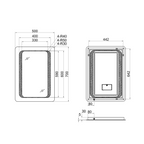 Halo LED Illuminated Mirror - 500mm x 700mm