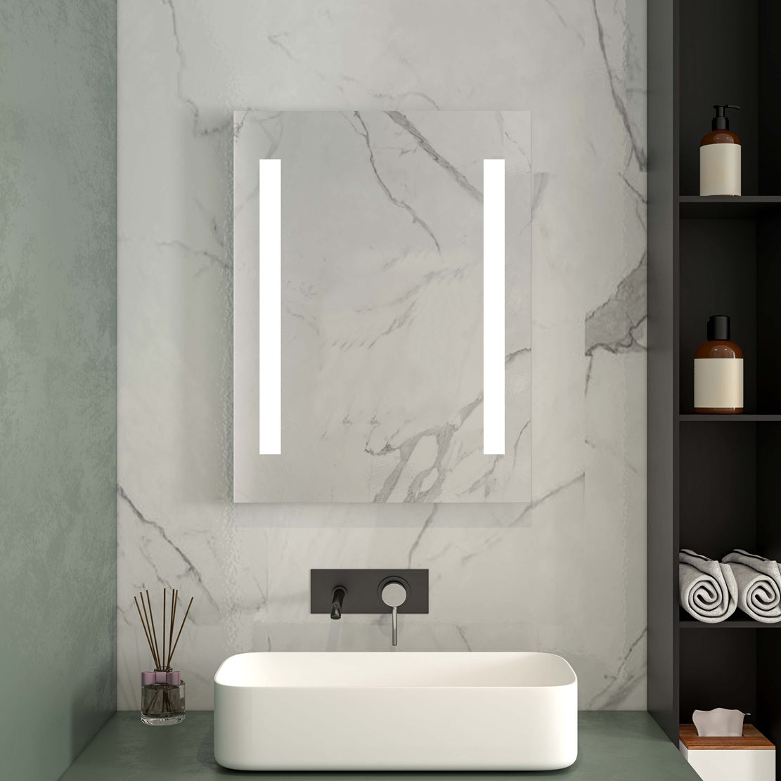 Eclipse LED Illuminated Bathroom Mirror - 500mm x 700mm