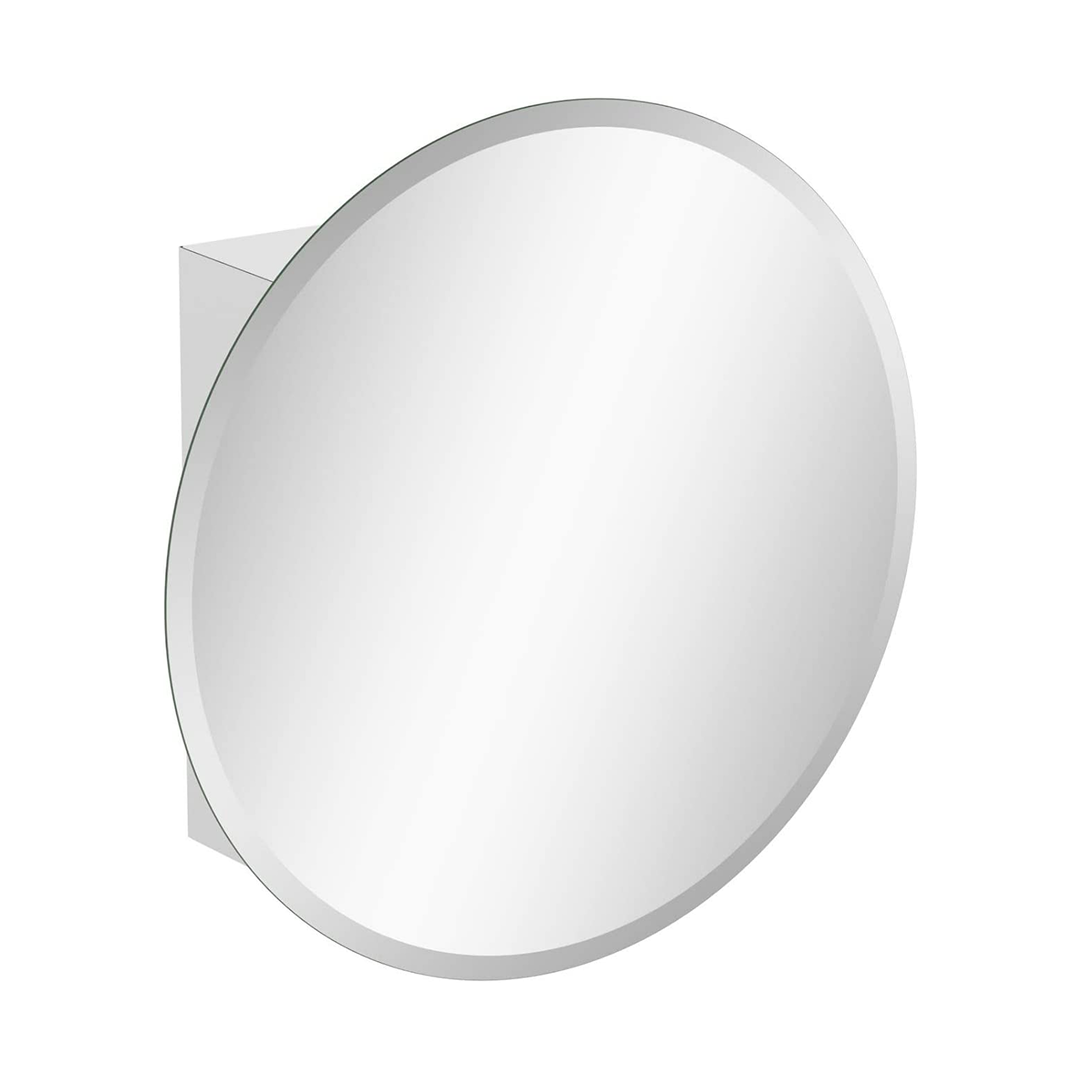 Stockholm 1 Door Round Non Illuminated Mirror Cabinet - 500mm x 500mm