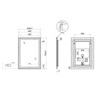 Lustre Touch Sensor LED Illuminated Mirror with Demister Pad - 500mm x 700mm