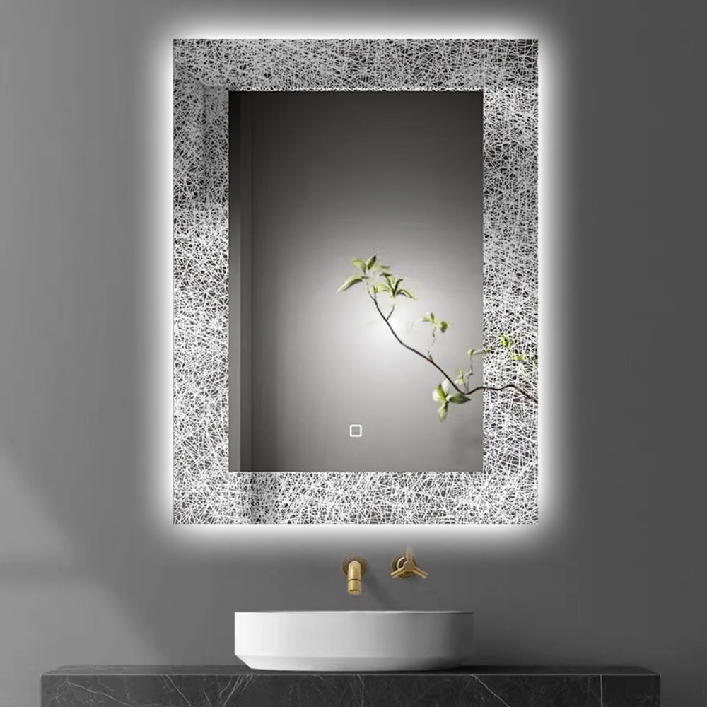 Solstice Touch Sensor LED Illuminated Mirror with Demister Pad - 500mm x 700mm