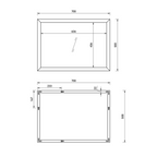 Brillia Framed Bevelled Non Illuminated Mirror