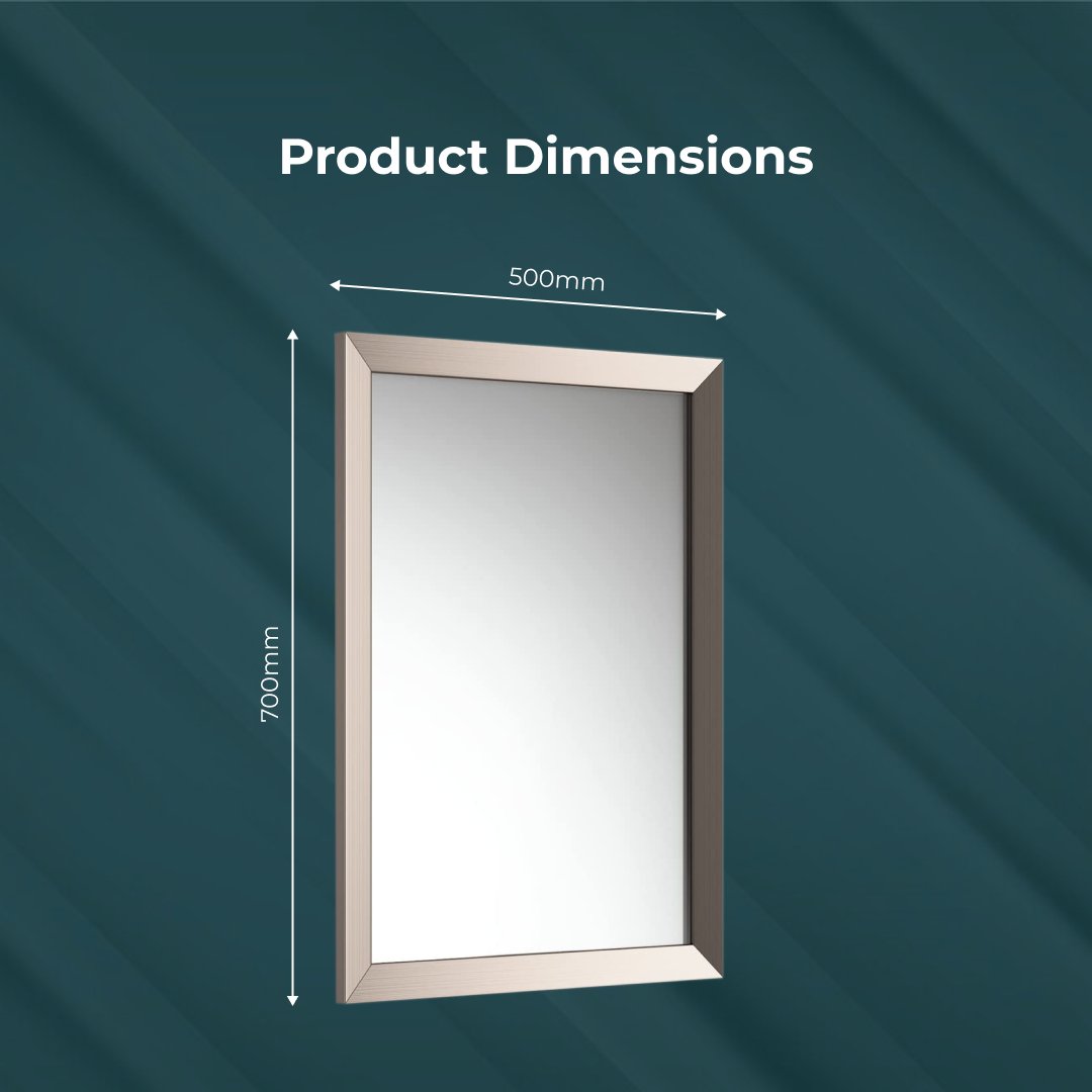 Brillia Framed Bevelled Non Illuminated Mirror