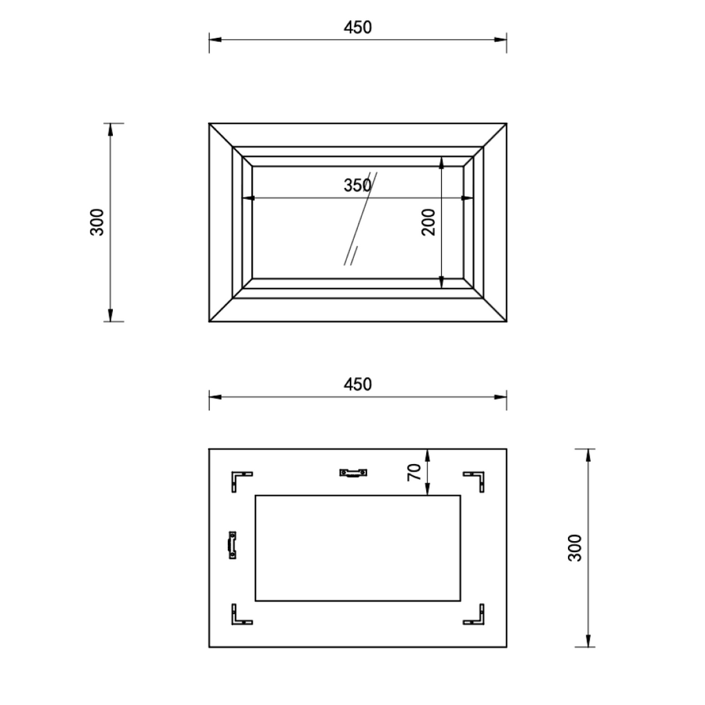 Mirana Framed Non Illuminated Mirror - Copper