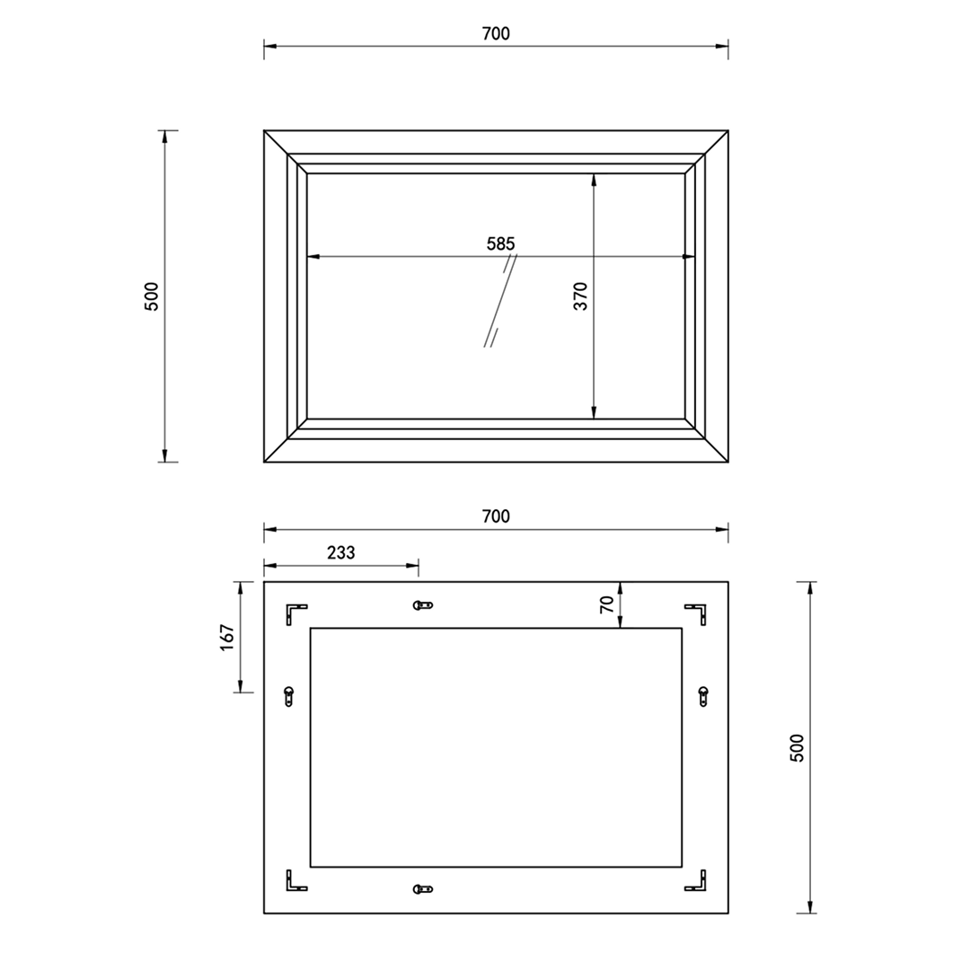 Mirana Framed Non Illuminated Mirror - Copper