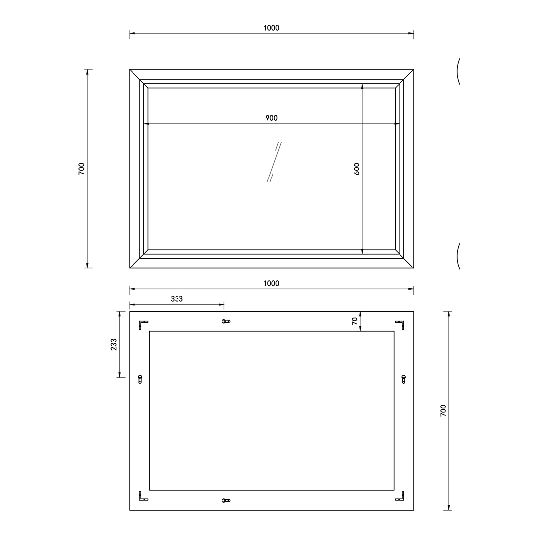 Mirana Framed Non Illuminated Mirror - Copper