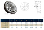 White Metal Extract Ceiling Valve 125mm - Anemostat SV