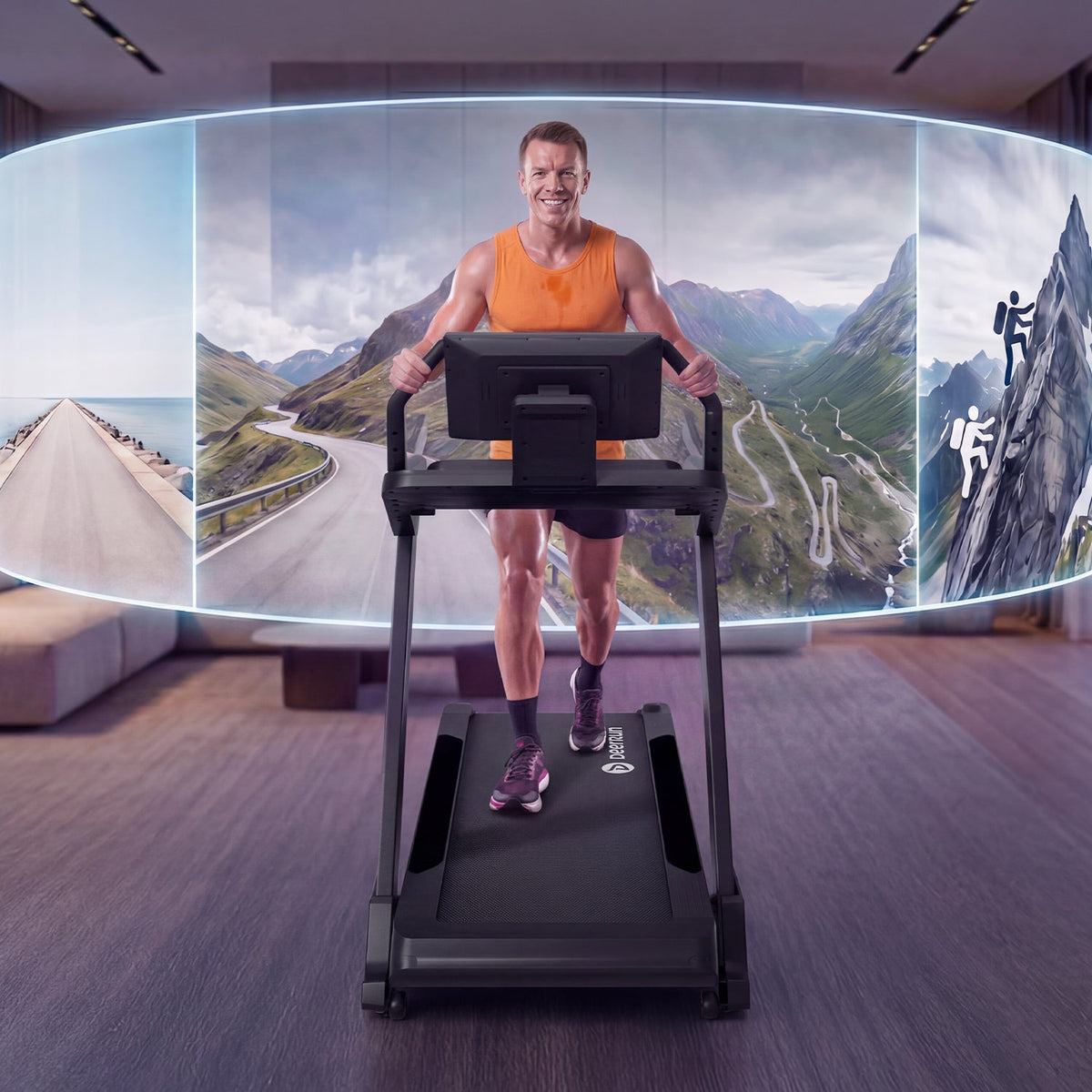 DeerRun Apex Titan 1 -6% Decline to 48% Incline Real Terrain Training Treadmill