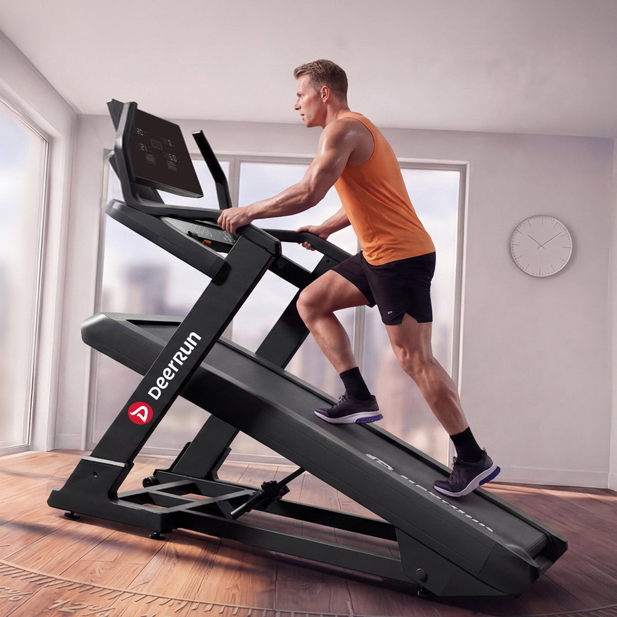 DeerRun Apex Titan 1 -6% Decline to 48% Incline Real Terrain Training Treadmill