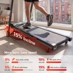 DeerRun Apex Base 1 Stronger Cardio 15% Auto Incline Treadmill