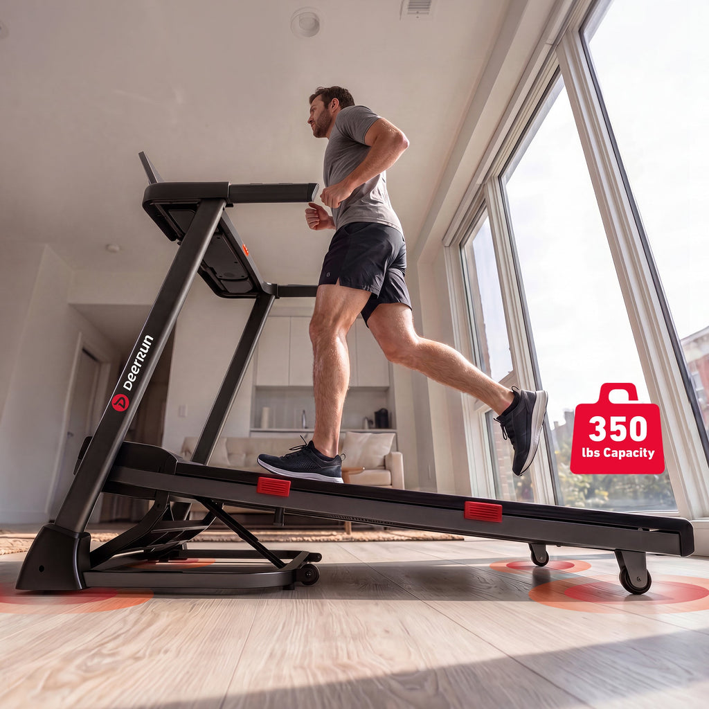DeerRun Apex Base 1 Stronger Cardio 15% Auto Incline Treadmill