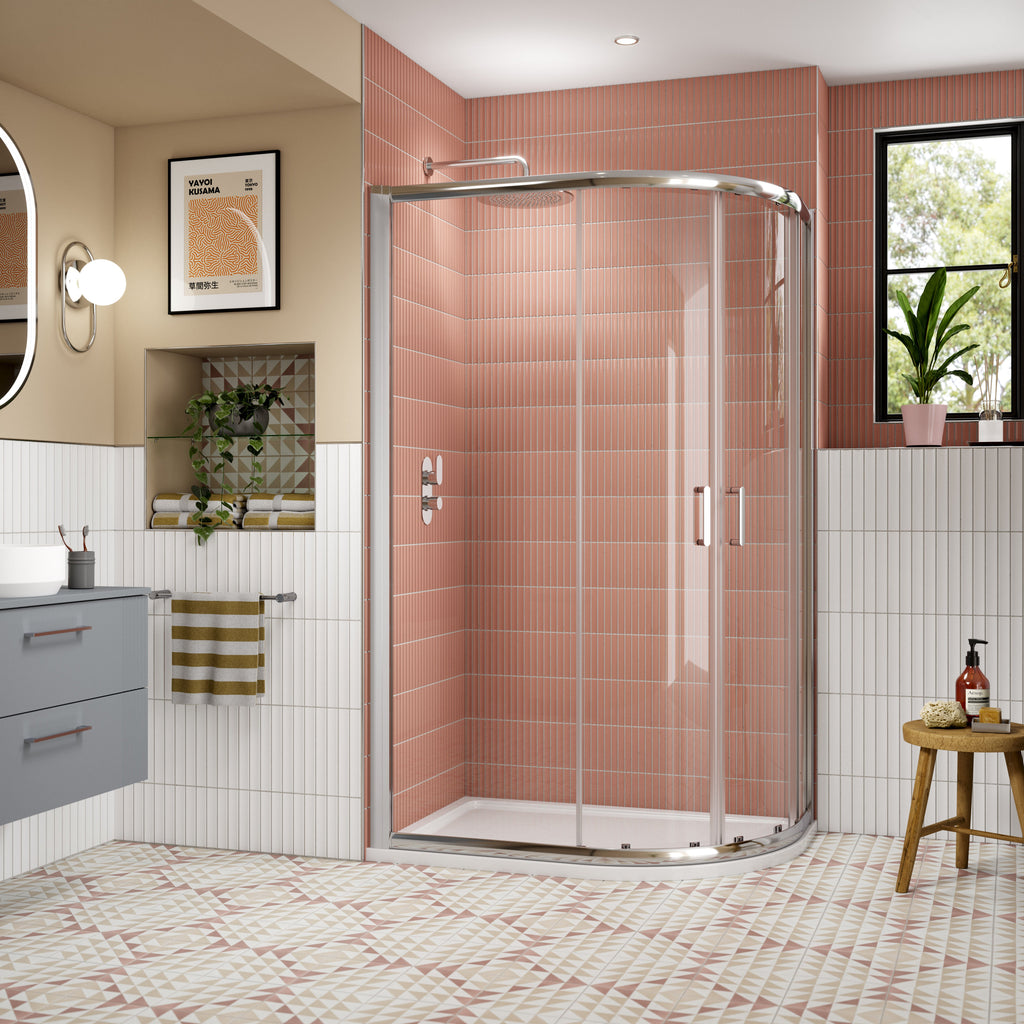 Forge Two Door 8mm Glass Offset Quadrant Shower Enclosure