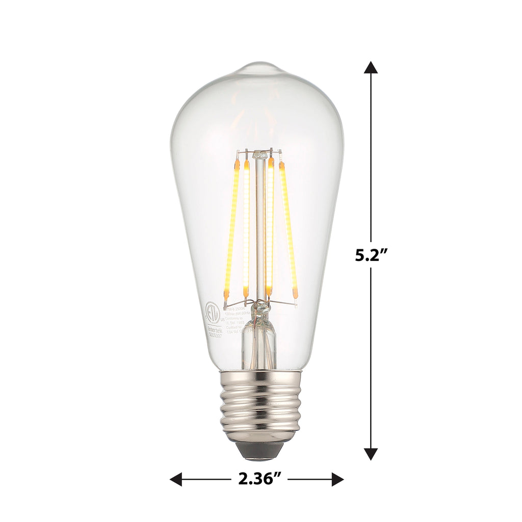 8 Watt LED Vintage Style ST-19 Light Bulb - Arranmore Lighting & Fans®