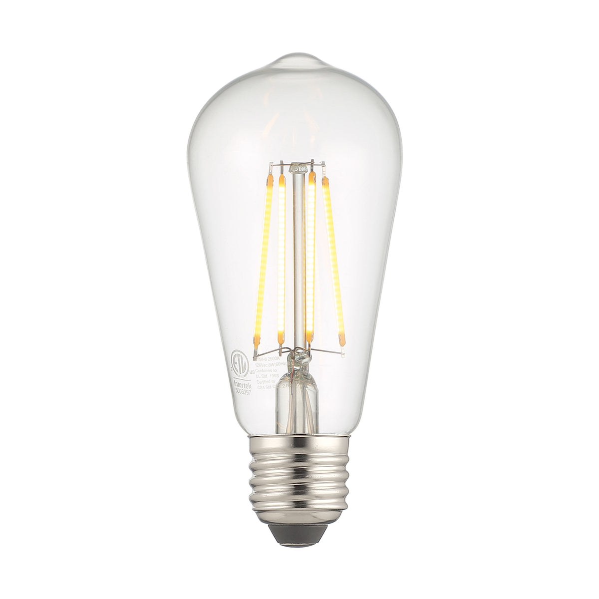 8 Watt LED Vintage Style ST-19 Light Bulb - Arranmore Lighting & Fans®