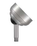 Sloped Ceiling Adapter for Fandeliers and Ravian® Ceiling Fans in Brushed Nickel — Angled Side View