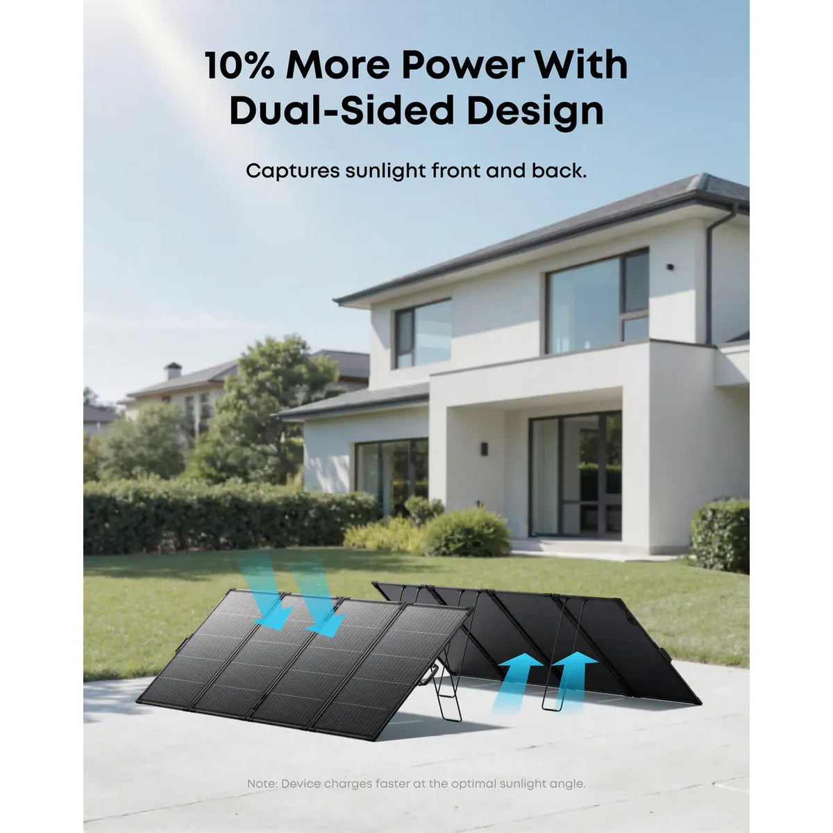 Anker SOLIX PS400 Bifacial Portable Solar Panel, 400W Foldable N-Type Solar Array with IP68 Waterproofing – 5-Year Warranty