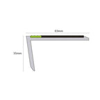 ASR - 63 x 35mm Tredsafe Non Slip Aluminator® Slimline PVC Stair Nosing