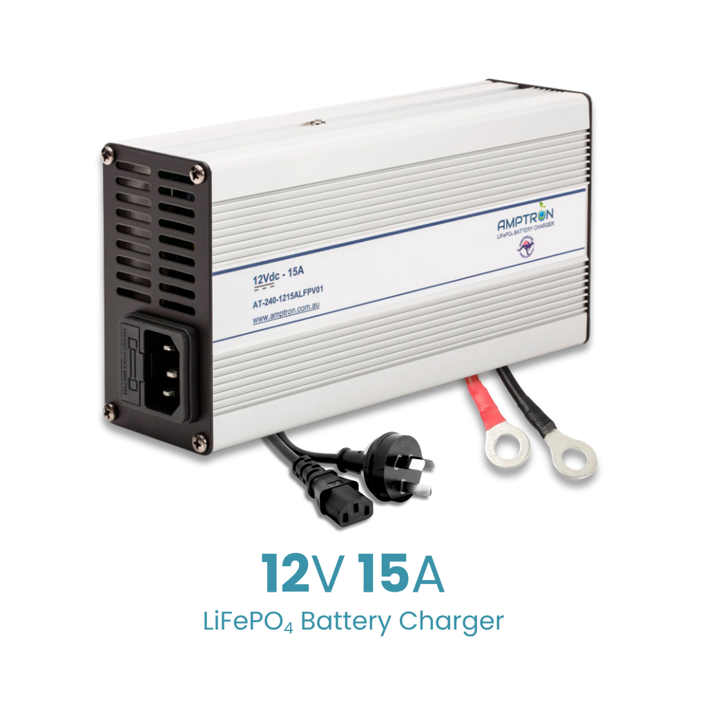Amptron 12V 15A AC-DC Lithium LiFePO4 Battery Charger