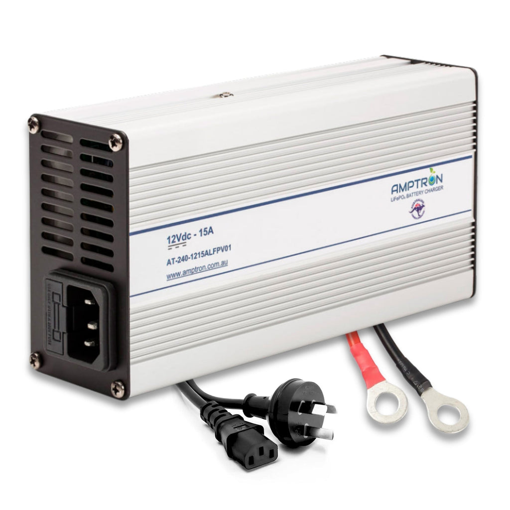 Amptron 12V 15A AC-DC Lithium LiFePO4 Battery Charger