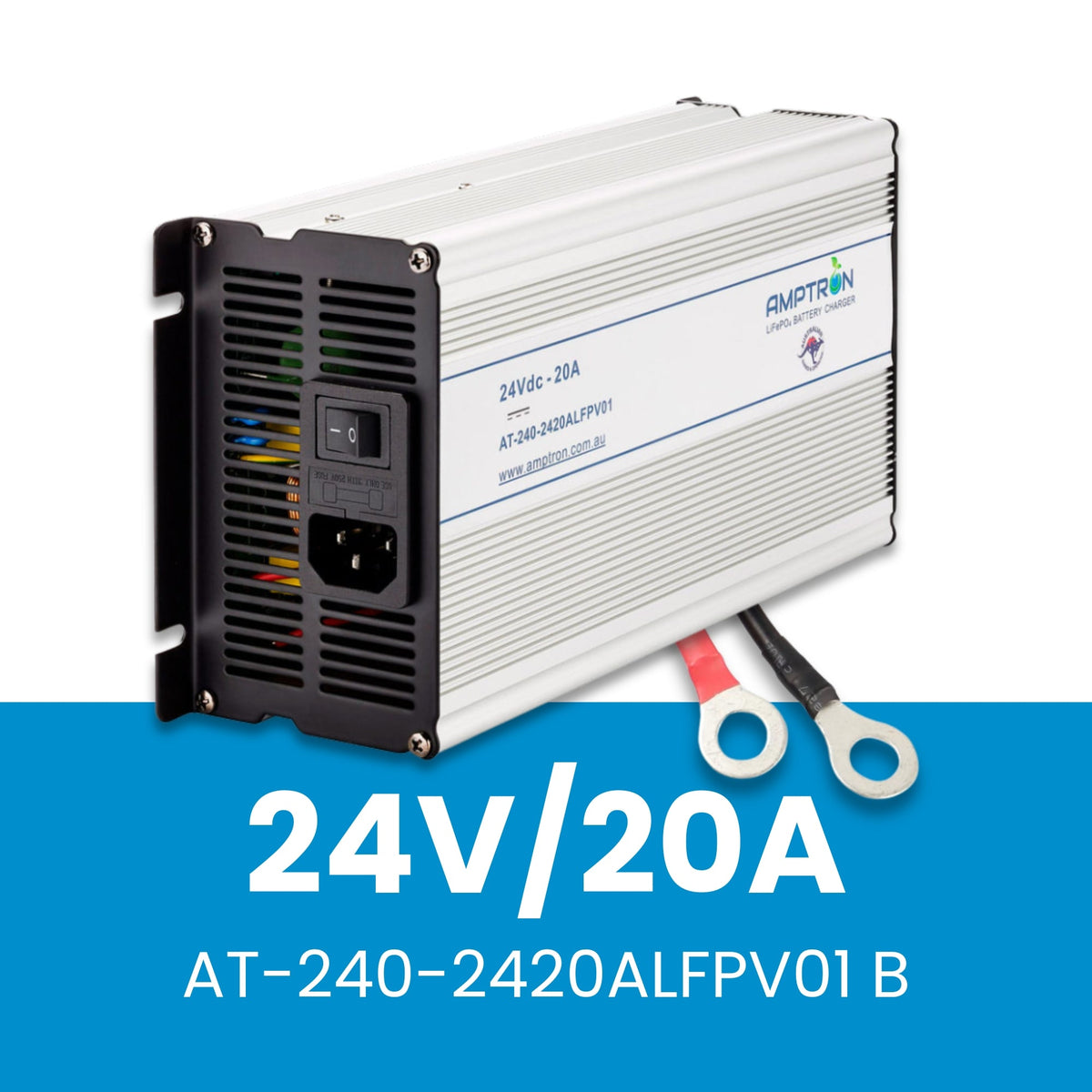 Amptron 24V 20A AC-DC Lithium LiFePO4 Battery Charger