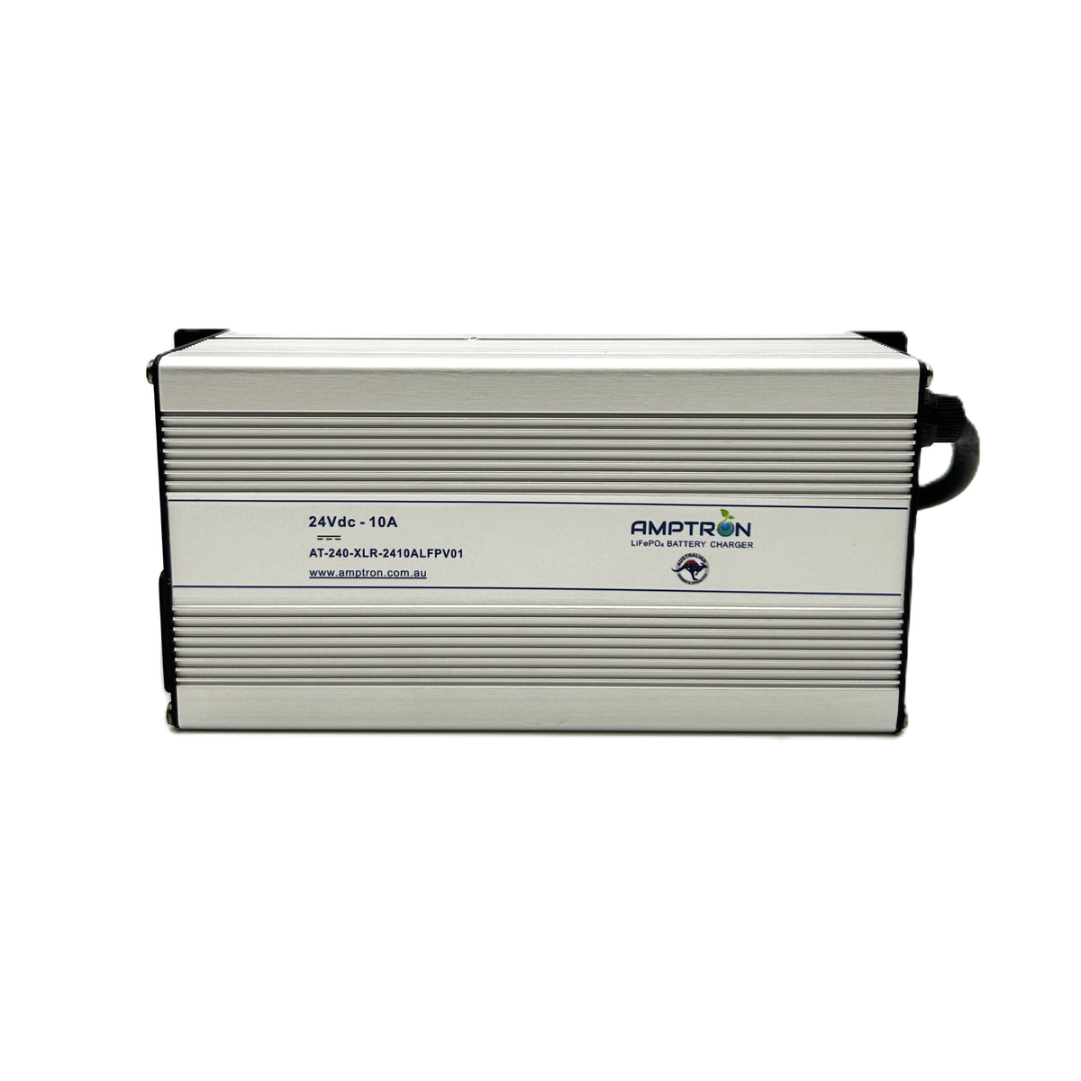 Amptron 24V 10A AC-DC Lithium LiFePO4 Battery Charger with XLR Plug