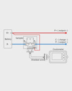 Amptron 100A Coulometer Battery Monitor with Shunt