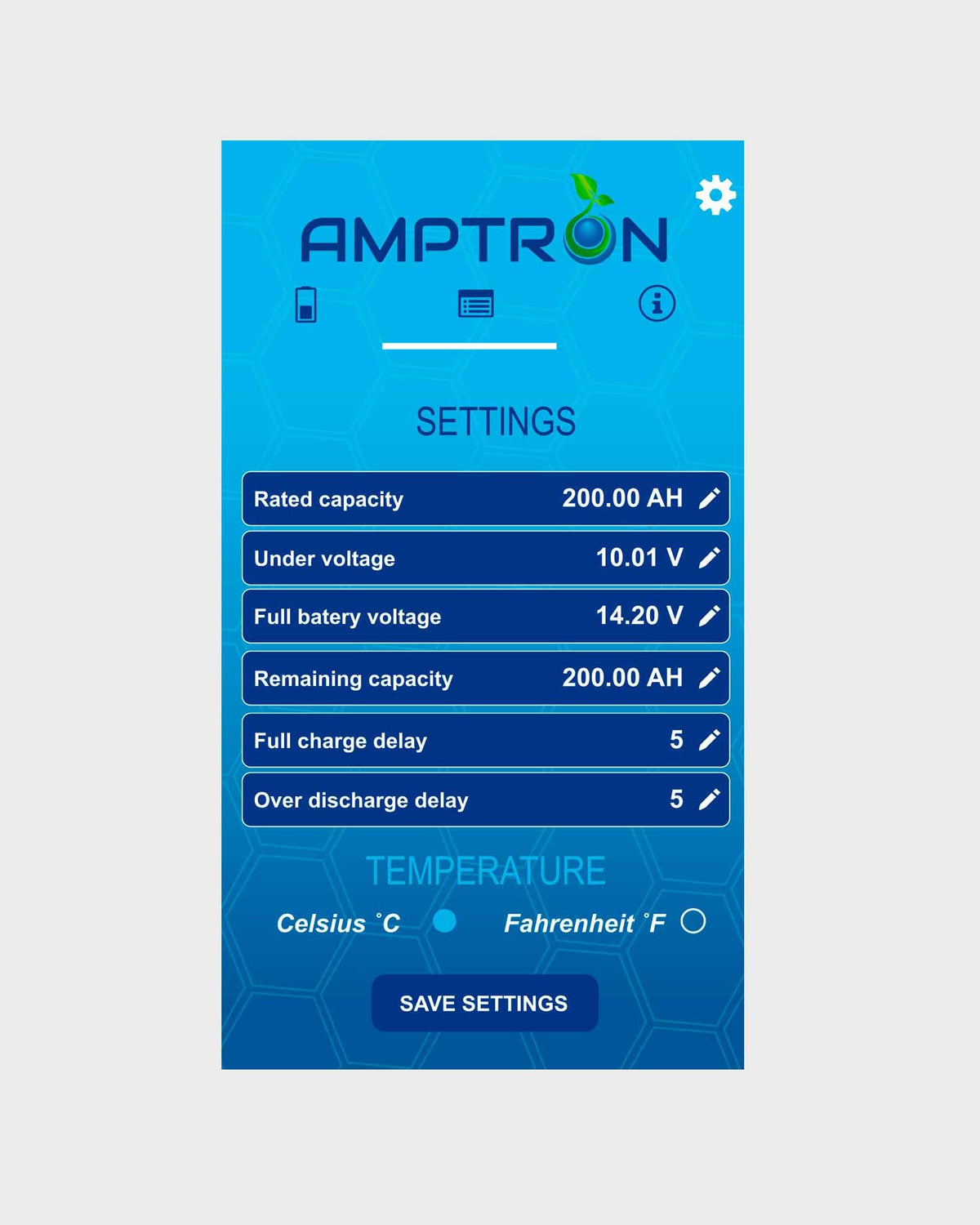 Amptron 500A Bluetooth Coulometer Battery Monitor with Shunt