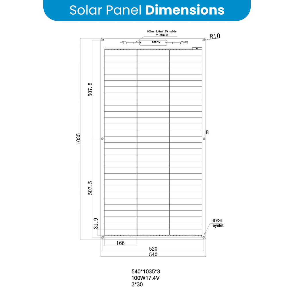100W Narrow Flexible Solar Panel Perfect Fit for Tight Roof Space