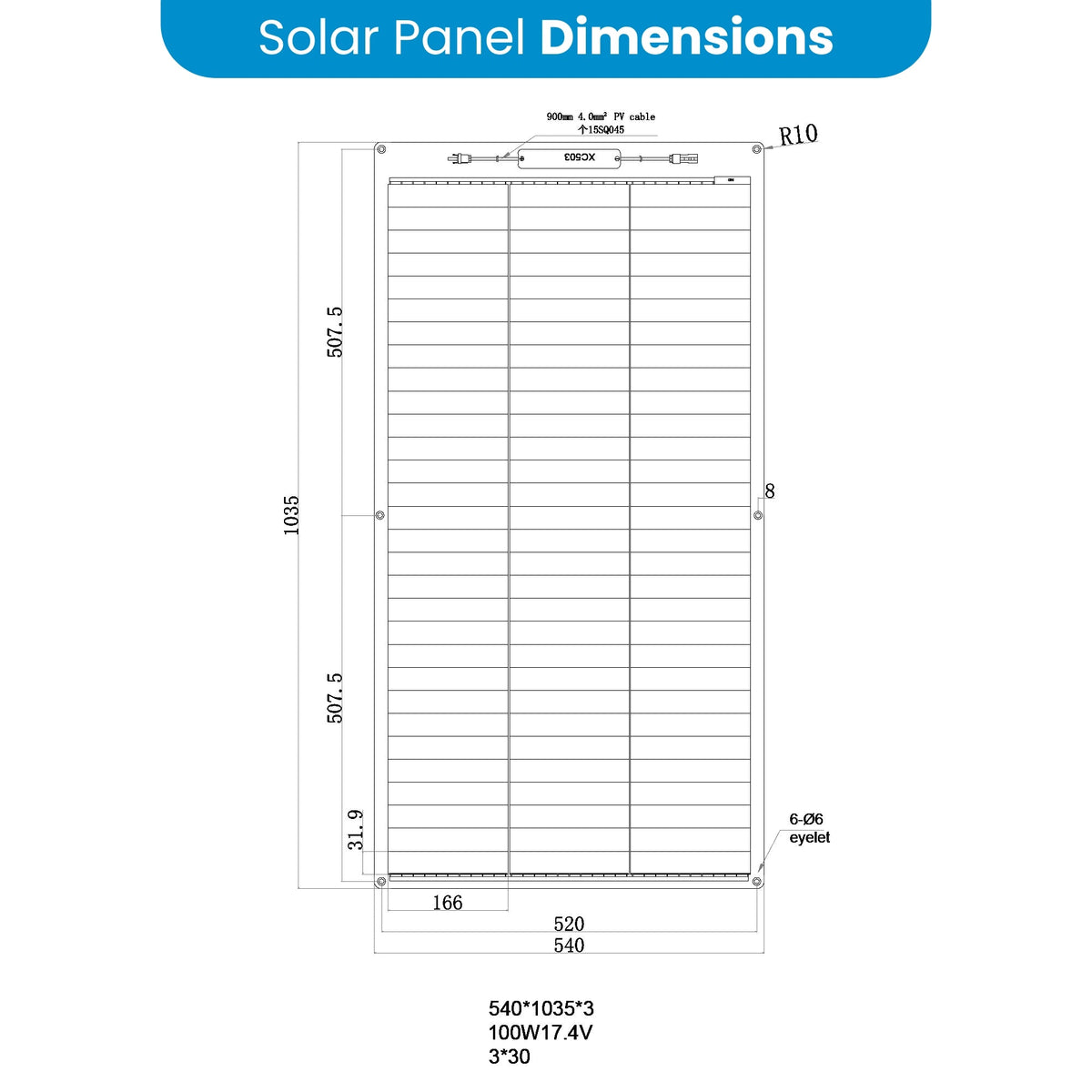 100W Narrow Flexible Solar Panel Perfect Fit for Tight Roof Space