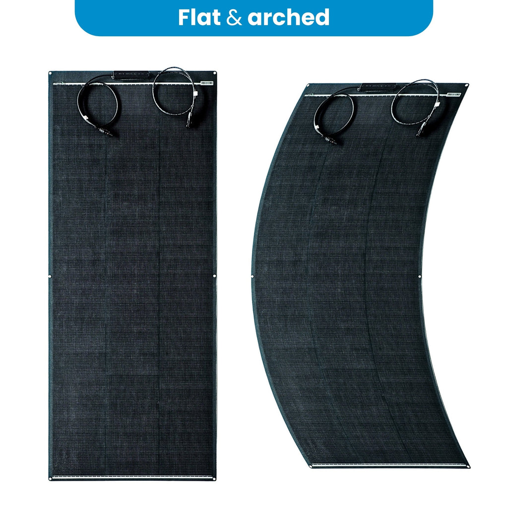 200W Semi-Flexible Perc-Shingled Solar Panel with ETFE Coating for Boats, 4WD & Mobility Vehicles