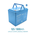 Amptron 12V 100Ah Extra Compact Lithium LifePO4 Battery with Bluetooth