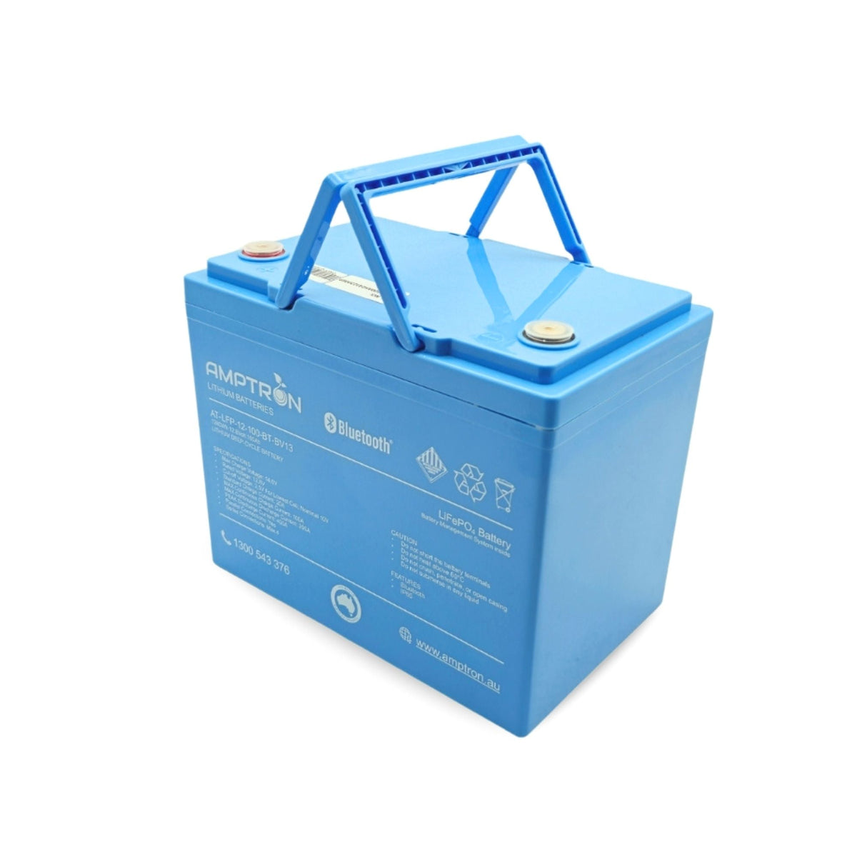 Amptron 12V 100Ah Extra Compact Lithium LifePO4 Battery with Bluetooth