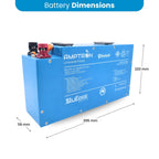Amptron BluEdge 12V 100Ah Slimline Lithium LiFePO4 Battery 1,280Wh