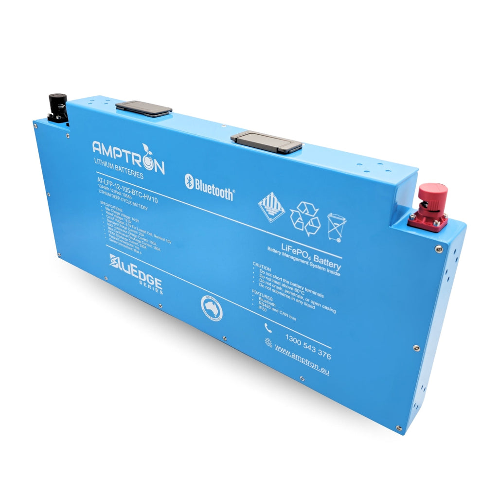 Amptron BluEdge 12V 105Ah Lithium LiFePO4 Aluminium Blade Battery 1,344Wh