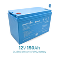 Amptron® 12V 150Ah LiFePO4 Deep Cycle Battery with Bluetooth - 1920Wh | BCI Group 31