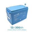 Amptron® 12V 200Ah LiFePO4 Deep Cycle Battery with Bluetooth - 2,560Wh
