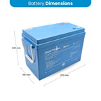 Amptron® 12V 200Ah LiFePO4 Deep Cycle Battery with Bluetooth - 2,560Wh