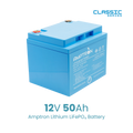 Amptron 12V 50Ah IP65 Extra Compact Lithium LiFePO4 Battery - 640Wh