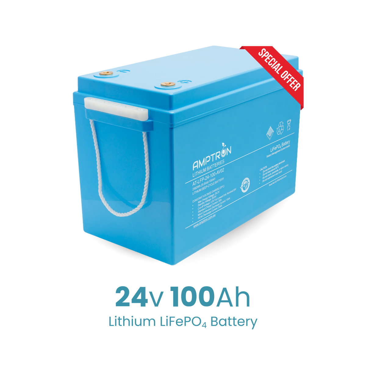 Amptron 24V 100Ah Compact Lithium LiFePO4 Battery