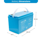 Amptron 24V 50Ah Lithium Battery with IP67 Rating - 1280Wh