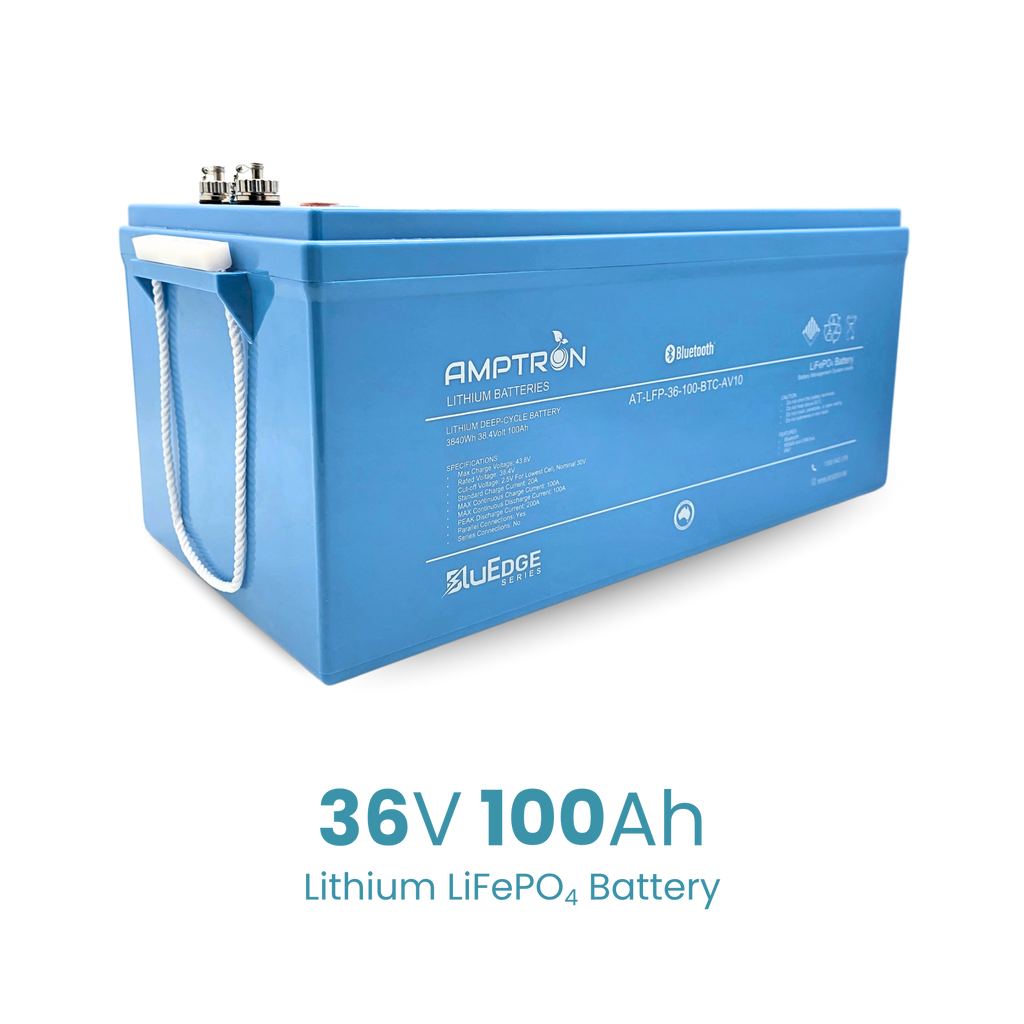 Amptron BluEdge 36V 100Ah Smart Lithium LiFePO4 Battery 3,840Wh